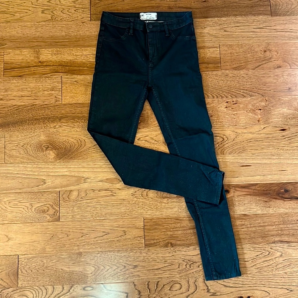 Free People sparkle black skinny jeans 26